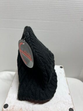 KBETHOS Black Ribbed Knit Beanie with Branded Care Tag